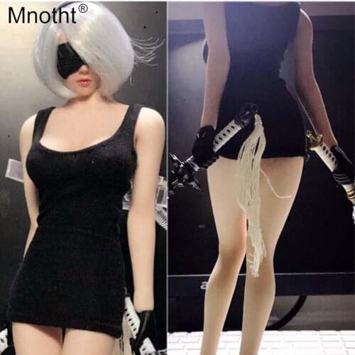 Mnotht 1/6 Scale Sexy Female Soldier Model Dress Clothes White/Black Tights For 12in Action Figures Toys & Hobbies Collections