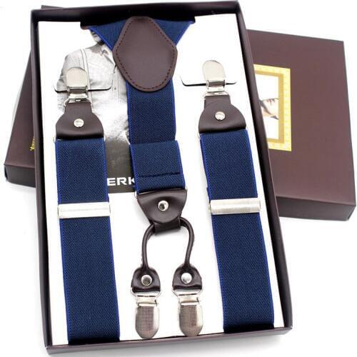 2019 new man suspenders fashion braces Adjustable 4 Clip-on suspenders braces Mens Gift Bridegroom/Wedding apparel accessories