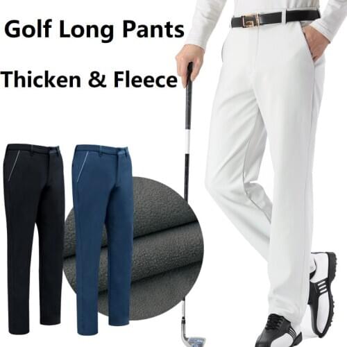 Plus Velvet Thickening Men Golf Ball Pants Autumn Winter Keep Warm Trousers Brand Golf Waterproof High Elastic Pants Clothing