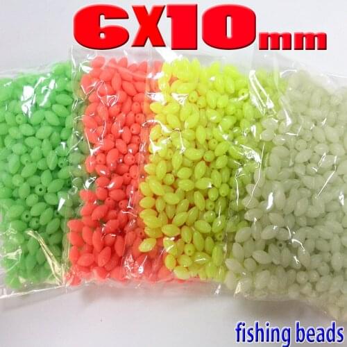 SOFT fishing beads LURE accessories size:6mm*10mm quantity:600pcs/lot hole diameter:1.2mm