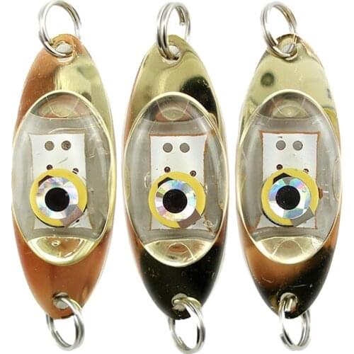 3Pcs/Lot LED Lighted Bait Fishing Lures Kit Flasher Saltwater Freshwater Bass Halibut Walleye Lures Attractant Offshore