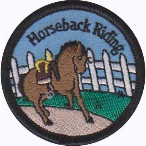 Horseback Riding Embroidered Patches Made by Twill with Merrow Border and Iron On Backing Accept Custom MOQ50pcs free shipping