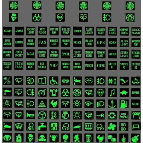 Circuit Panel Decal PVC Luminous Car Sticker Rocker Switch Label Switches Relay Decoration Truck Instrument Decoration