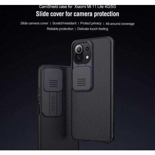 NILLKIN For Xiaomi Mi 11 Lite 5G 4G Case CamShield Slide Camera Case Lens Protection Cover For Xiaomi Mi 11 Ultra Mi 11 Pro Case