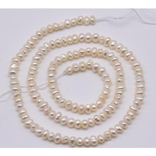 Newest Pearl Jewellery,3-3.5mm Seed Pearl Loose Beads,Natural Color White Potato Genuine Freshwater Pearl Small Beads