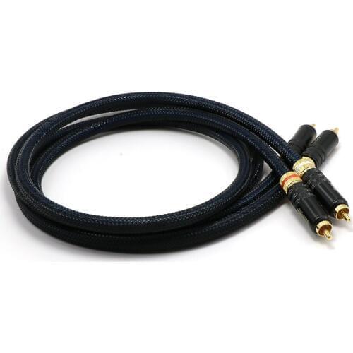 Pair 5N OFC Pure Copper Silver Plated RCA Interconnet Cable, WBT-0144 Style jack connector Audio Cable