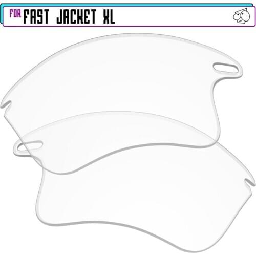 EZReplace Polarized Replacement Lenses for - Oakley Fast Jacket XL Sunglasses - HD Clear