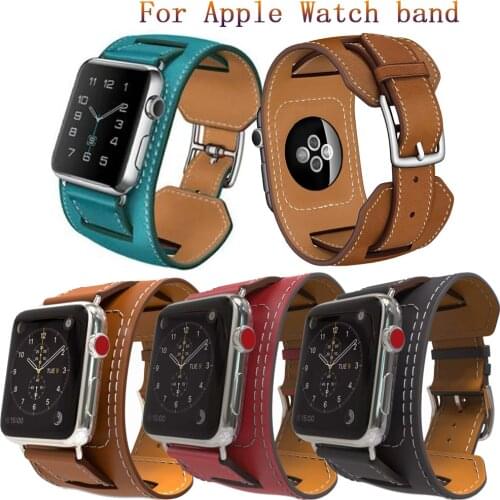 High quality Leather loop for Apple Watch 40mm 44mm Sports Strap band for Apple watch 42mm 38mm Series 1 2 3 4 5 6 Leather Strap