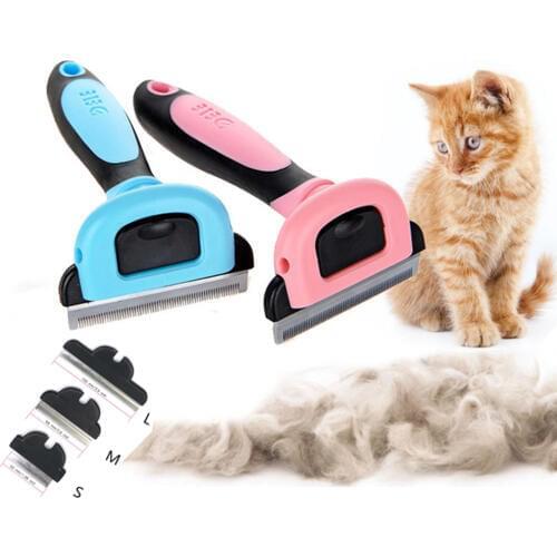 Removable Pet Cat Comb Kitty Hair Deshedding Brush Dog Remover Combs Kitten Grooming Tool for Short Medium Pets Cats Hairs Combs