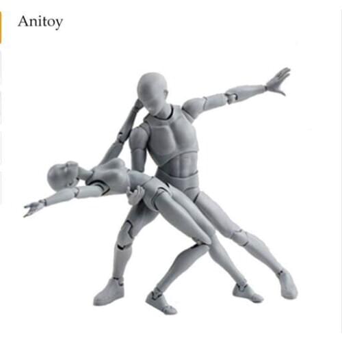 SHFiguarts BODY KUN / BODY CHAN body-chan body-kun Grey Color Ver. Black PVC Action Figure Collectible ModelHand