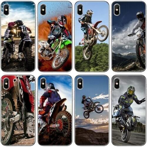 Motocross moto cross dirtbikes Soft Silicone Phone Case For iPhone 6 6plus 7 8 plus 5 5S 5C SE For iPhone X XS XR XS Max