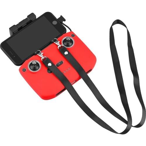 Mavic Air 2 Dual Hook Lanyard Neck Strap Bracket Mount Remote Controller Silicon Cover Case for DJI Mini 2/Air 2 Accressories