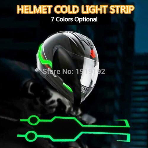 LED Motorcycle Helmet Flashing Strip Night Riding Signal LED Strip Light Waterproof Durable Helmet Kit Nightclub Party DIY Decor