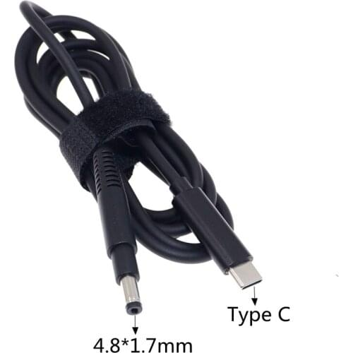 USB Type C Laptop Charging Cable for Hp Compaq 500 510 520 530 540, USB-C to DC 4.8*1.7mm Male Plug Converter Adapter 18.5V 3.5A
