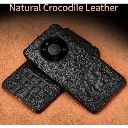 High Quality Luxury Real crocodile case For huawei mate 40 pro mate 30 pro back cover Case For huawei P40 lite p30 pro honor 30