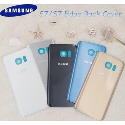 Samsung S7 G930F/S7 Edge G935F Back Battery Cover Rear Door Housing Replacement Case Repair Parts For Galaxy S7edge With Sticker