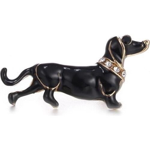 Retro pin delicate set auger personality of the lacquer that bake a puppy brooch speed sell clothes sell like hot cakes