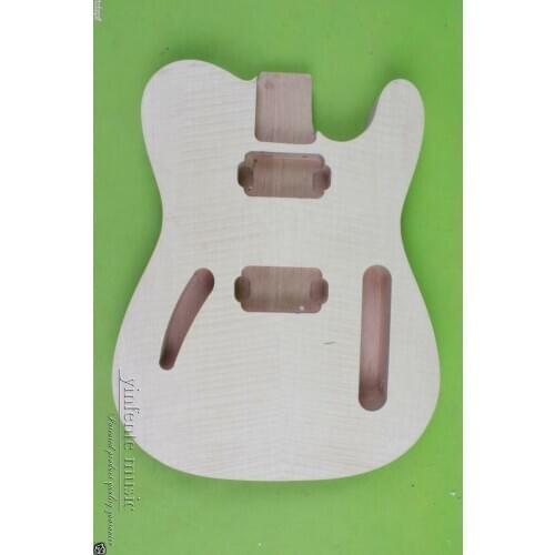 Unfinished guitar Body Tele Style Maple Cap For Tele Electric Guitar #865