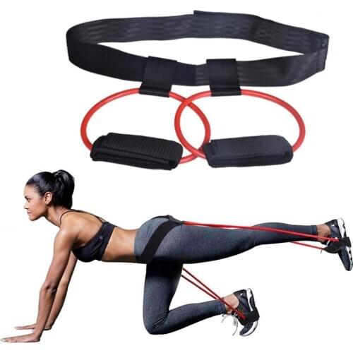 Fitness Women Yoga Pull Set Resistance for Butt Legs Muscle Training Adjust Waist Belt Elastic Bands Pedal Exerciser Workout