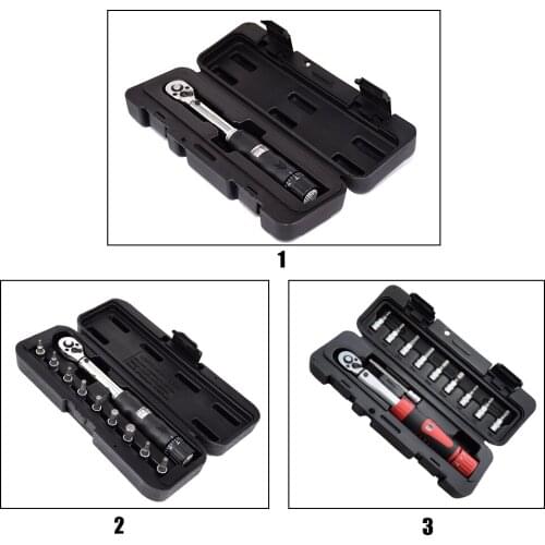 1/4" DR 2-24Nm Bike Torque Wrench Set Bicycle Repair Tools Kit Ratchet Mechanical Torque Spanner Manual Wrenches