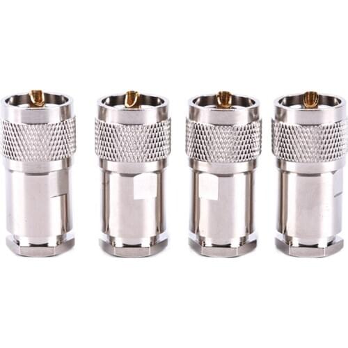 1pc UHF Male Plug PL259 Clamp For RG8 RG165 RG213 7D-FB Cable RF Connector