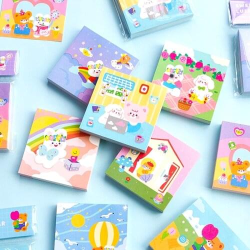 100pcs Memo Pads Sticky Notes Jinya environment series Junk Journal Notepad diary Scrapbooking Stickers Office School