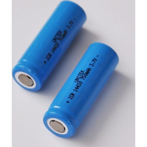2-10PCS 3.7V lithium ion rechargeable battery 14430 4/5AA li-ion cell baterias pilas 750MAH for led flashlight digital device