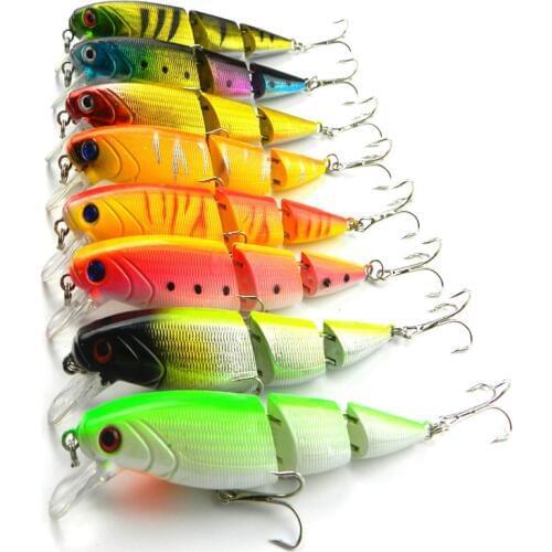 3-segement Isca Artificial Fishing Lure Pesca Swimbait Pike Muskie Hard Lures Treble Hook Crankbait Fishing Tackle 10.5CM 14G