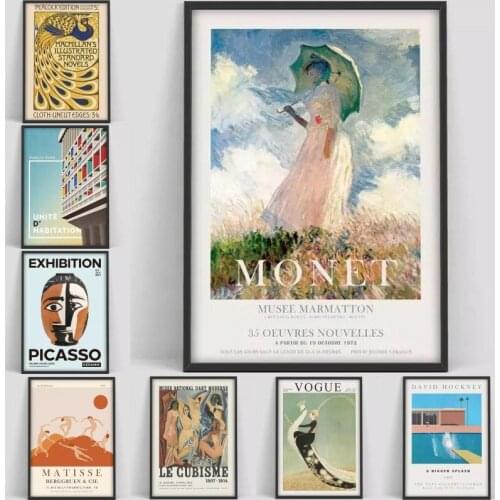 Abstract Wall Art Exhibition Posters and Prints Modern Minimalist Canvas Painting Picture for Home Decor Canvas Printings Poster