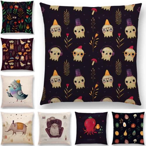 Hot Sale Super Fun Animals Elephant Bird Dog Cute Mini Vegetable Fruit Flower Patchwork Floral Pattern Cushion Cover Pillow Case