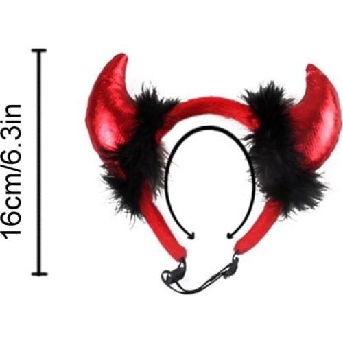Halloween Pet Horned Vampire Devil Headband for cats Puppy Cosplay Headdress Cos B0KB