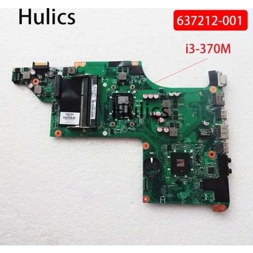 Hulics Original For HP PAVILION DV6 DV6-3000 Laptop motherboard 637212-001 637212-501 DALX6HMB6C0 With i3-370M CPU Hm65 board