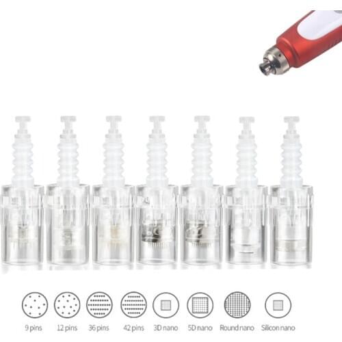 50PCS Bayonet Port Microneedling Tattoo Needle 9/12/36/42Pin Nano Cartridge Needles For Derma Pen Micro Nano Needle MTS