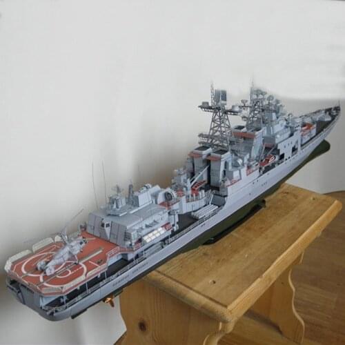 Exquisite 3D 1/200 Scale Russian Levchenko Missile Ship DIY Model Puzzle Toy Collectables Home Decor Gifts