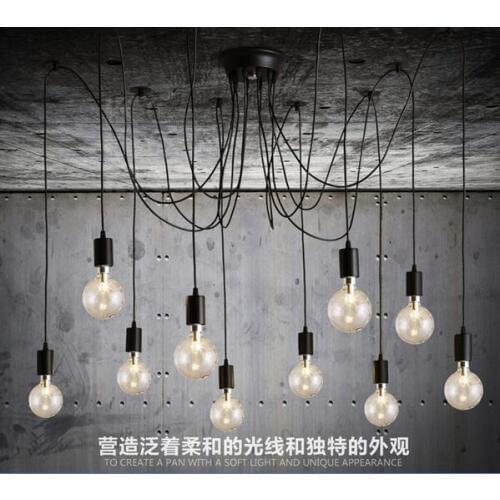 Classic Loft American Country Retro Spider Chandelier E27 AC 85V-240V