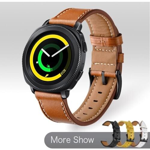 Classic Leather Watch Band For Samsung Galaxy 3 45MM 41MM Gear S3 22MM Wrist Strap For Huawei GT 2 46MM HONOR Magic 2 Bracelet