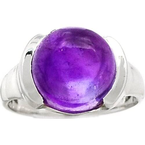 Lovegem Genuine Amethyst Ring 925 Sterling Silver,Size:8.75, AR2200