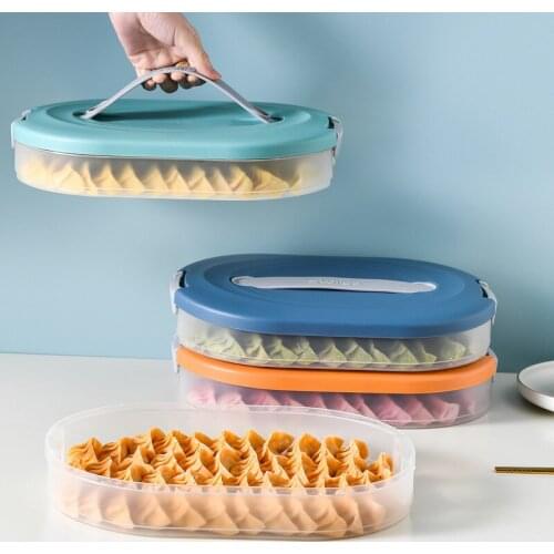 Refrigerator Dumpling Box Portable Household Quick-frozen Dumpling Box Chaos Box Fresh-keeping Storage Box Multi-layer Stacking