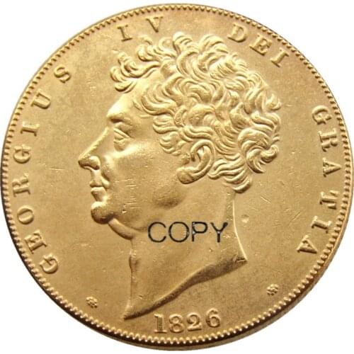 UK 1825/1826 Two Pounds - George IV Gold Plated Copy Coins