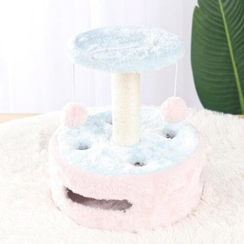 Kitten Cat Tree Condo with Rope Covered Scratching Post Activity Center for
