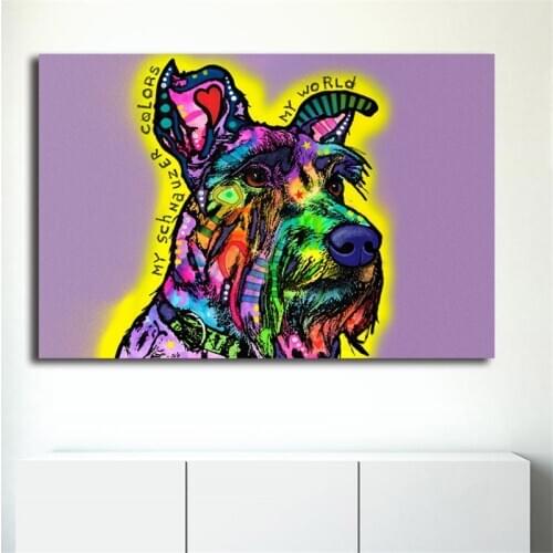 My Schnauzer Canvas Posters Prints Dog Animal Wall Art Painting Decorative Picture Bedroom Modern Home Decoration Framework