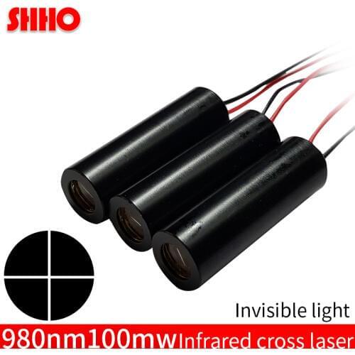 Invisible light 980nm 100mw infrared cross laser module IR laser cross line marking 10*23mm laser radar positioning locator