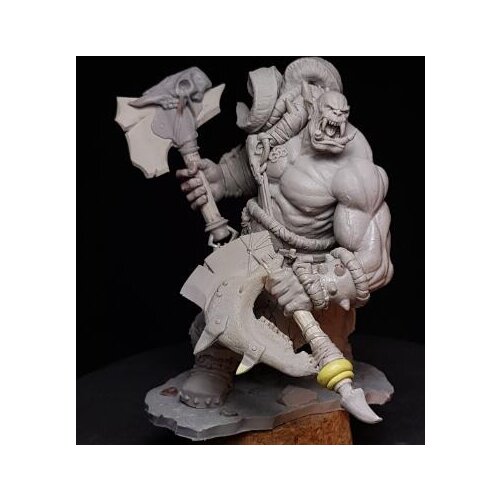 New Unassembled 1/24 75MM ancient warrior stand with big base Resin Figure Unpainted Model Kit