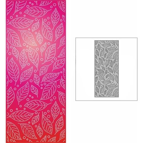 New Slim Dotted Fallen Leaves Background Plate 2021 Metal Cutting Dies for DIY Scrapbooking and Card Making Embossing Craft