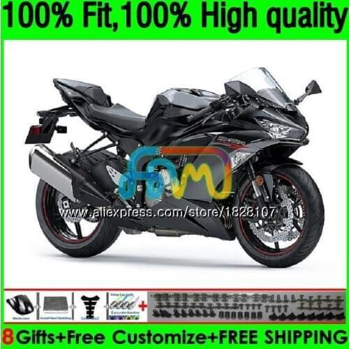 OEM Injection For KAWASAKI Bodys 650R ER6 F ER 6F 17 157BS.22 650R-ER6F ER-6F ER6F 17 18 Glossy black 19 2017 2018 2019 Fairings