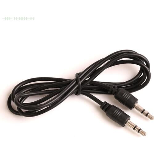 Wholesale 3.5 Mm Pin To 3.5 Mm Pin Stero Audio Cable Headphone Jack Black for Iphone Xiaomi Samsung Mobile Phone 500pcs/lot