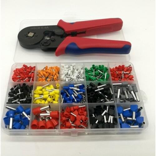 Self-Adjustable Crimping Plier with 675pcs Terminals Sets AWG24-12Wire Cable Tube Terminals Crimping Pliers Multi Hand Tools
