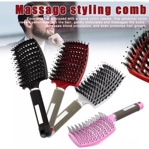 Bristle Hair Brush Detangler Comb Styling Tool for Long Thick Curly Hair ASD88