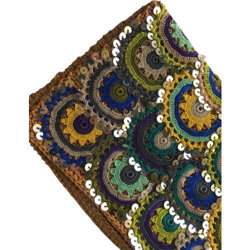 Pafuli Handmade Ethnic Clutch Bag Mustard