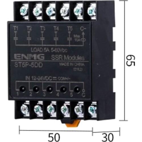 Light Isolated Solid State Relay SSR Module ST5P-5D-N ST5P-5DD ST5P-5DA-N Contactless Solid State Relay Module 8 Route 12V24V5A